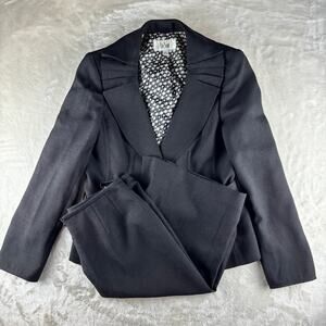 Le Suit 2 Piece Jacket / Skirt Women's Size 8 Black Formal Business